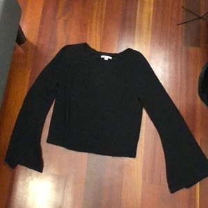 Black American Eagle Bell Sleeve Sweater